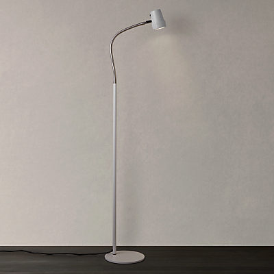 Serious Readers Alex Dimmable LED Floor Lamp, White / Nickel